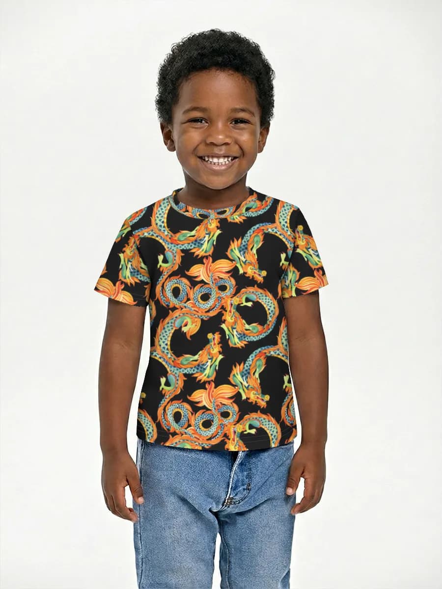 Basic Baumwoll-T-Shirt Jungen