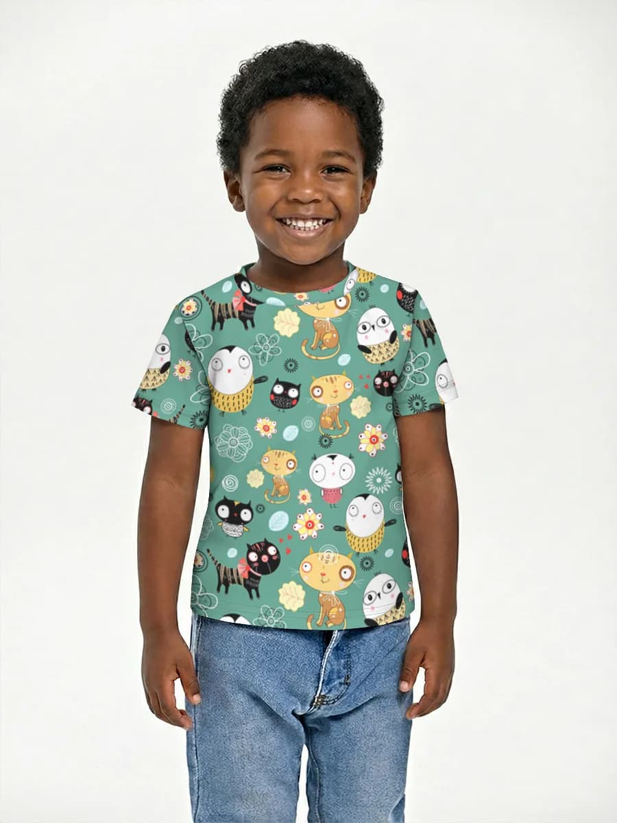 Boys' basic cotton T-shirt