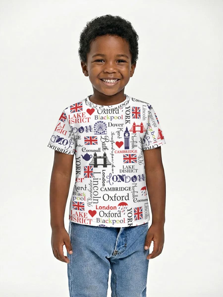 Basic Baumwoll-T-Shirt Jungen