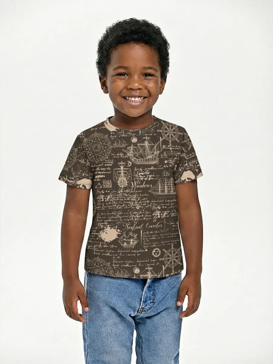Boys' basic cotton T-shirt