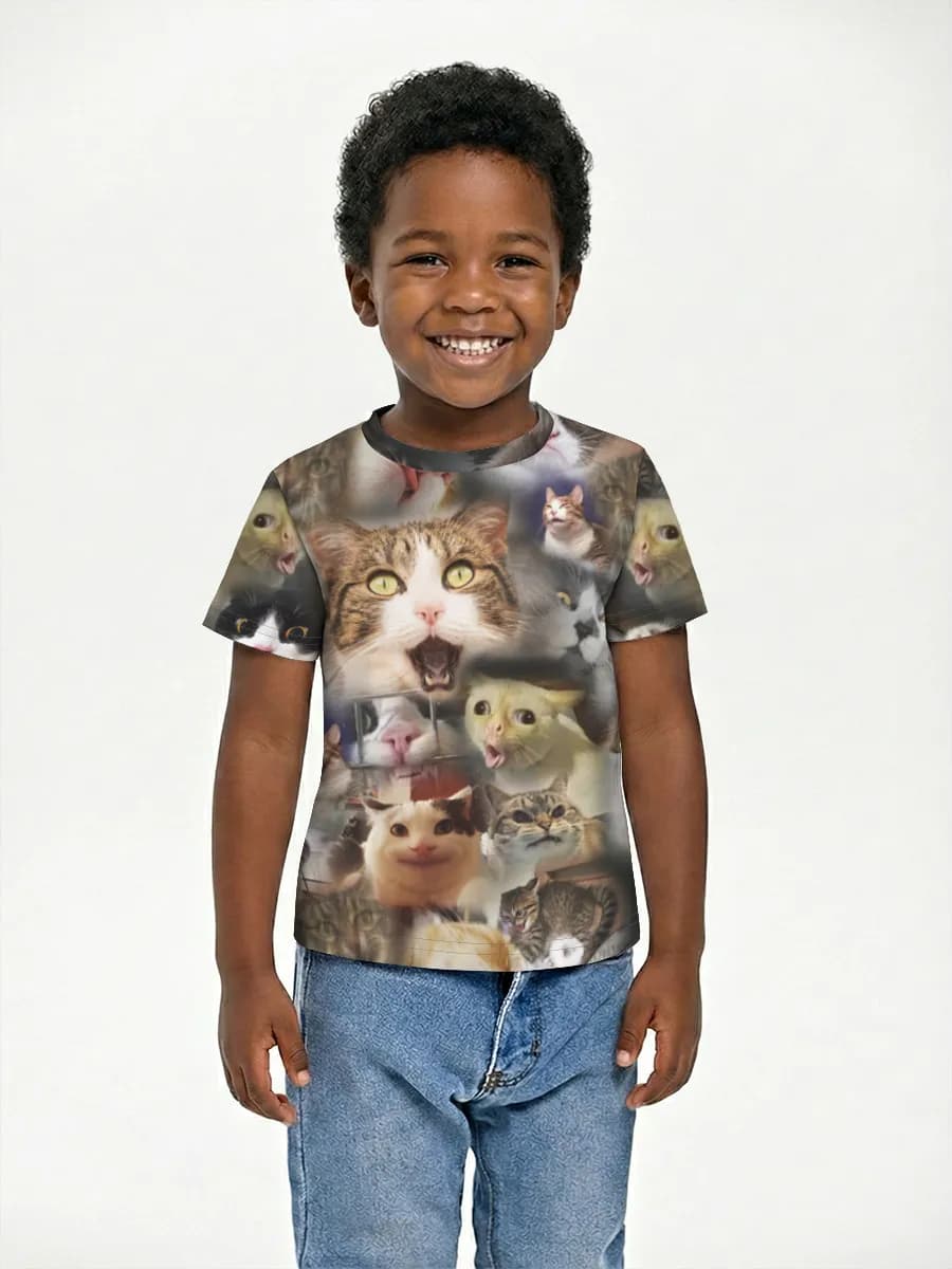 Boys' basic cotton T-shirt