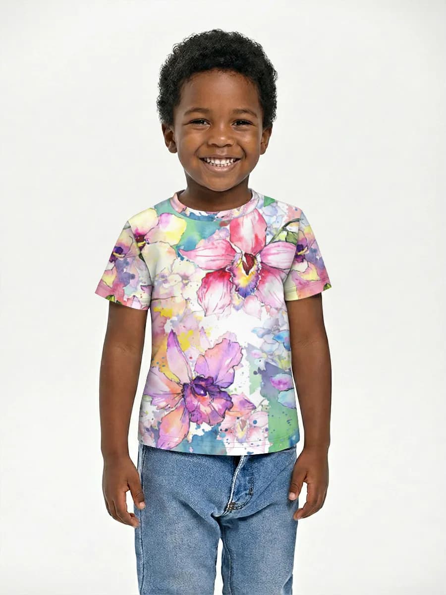 Boys' basic cotton T-shirt