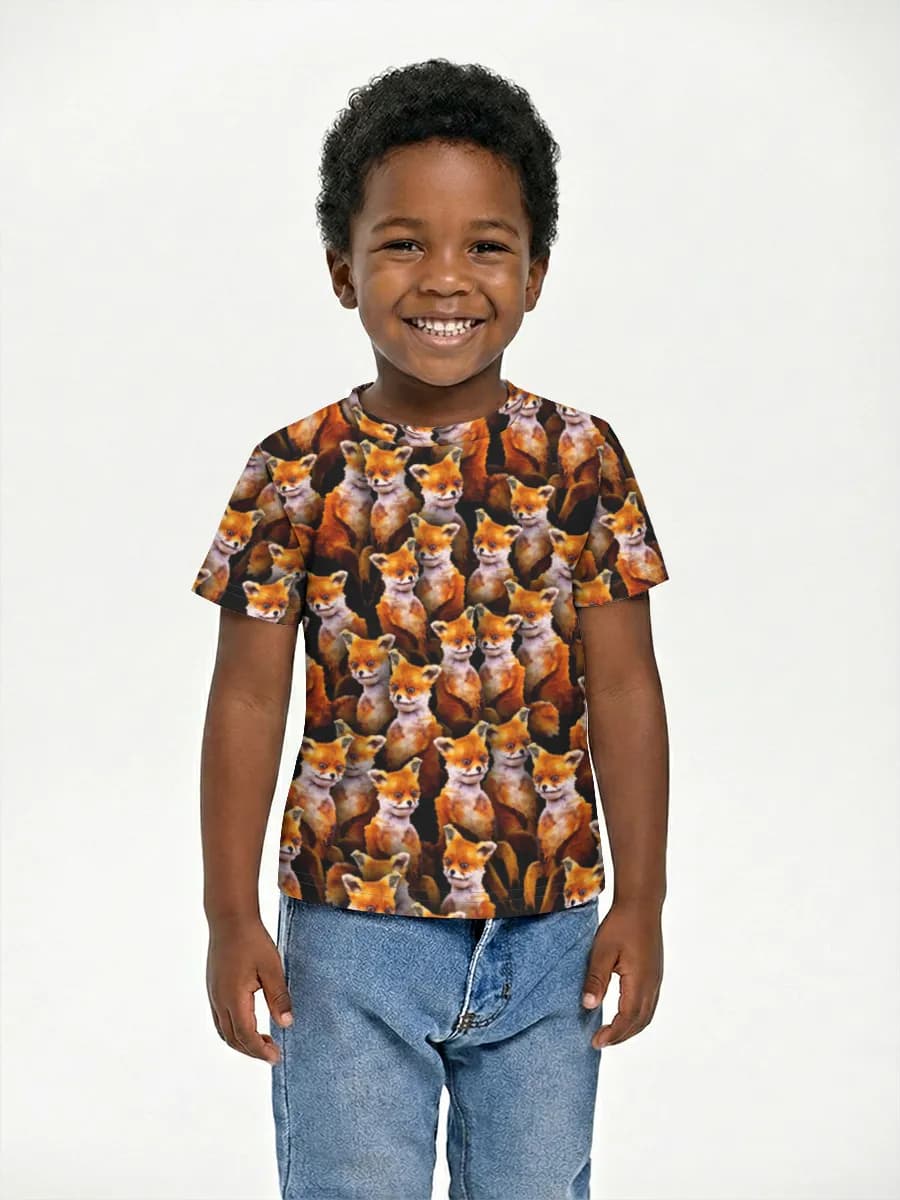 Boys' basic cotton T-shirt