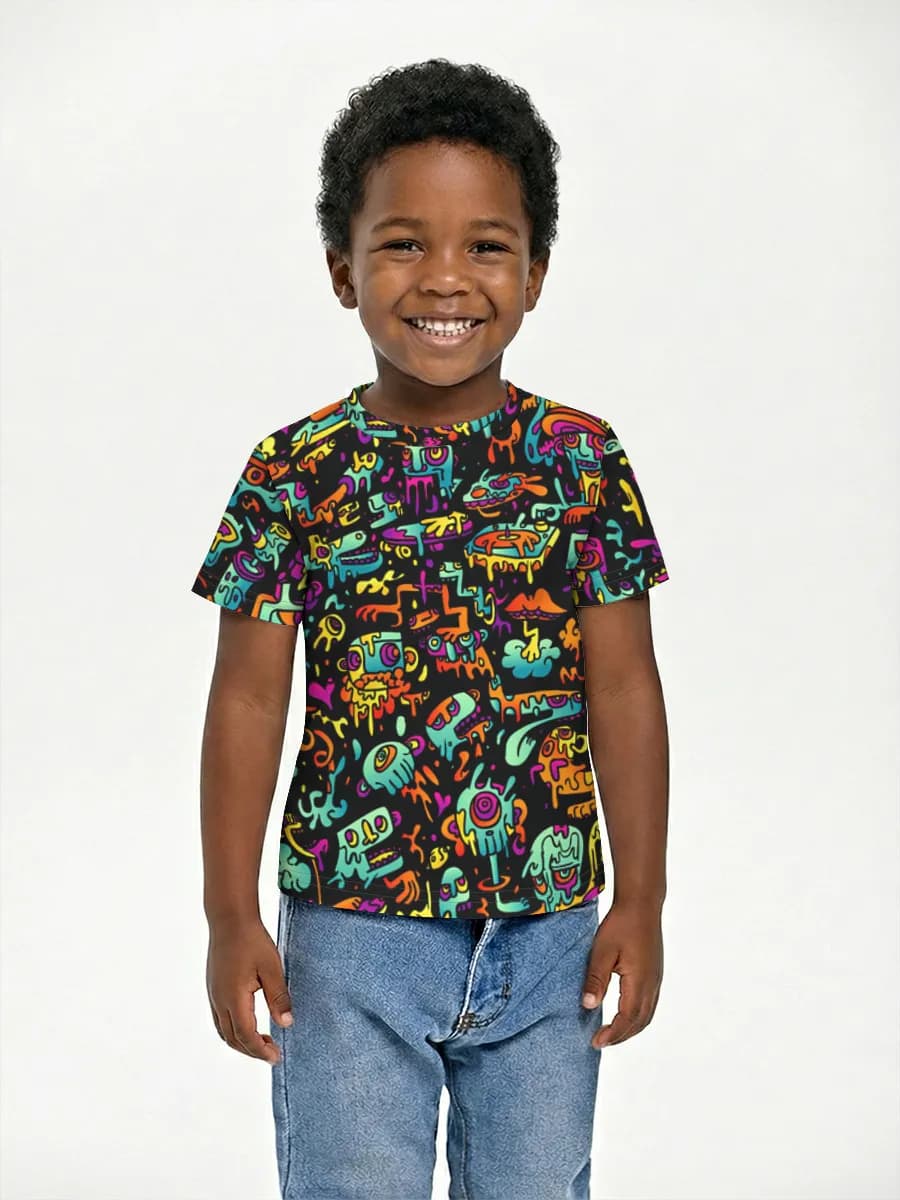 Camiseta Básica de Algodón Niño