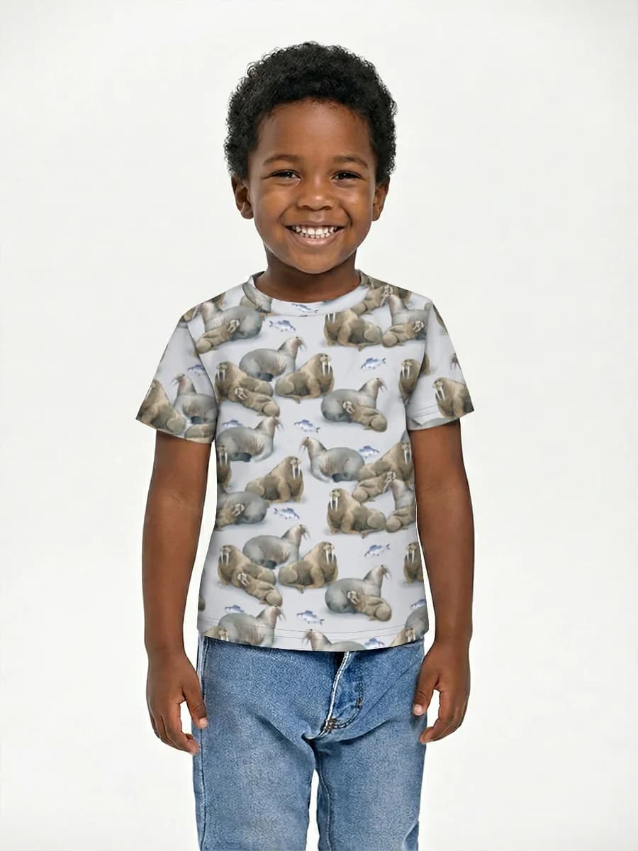 Boys' basic cotton T-shirt