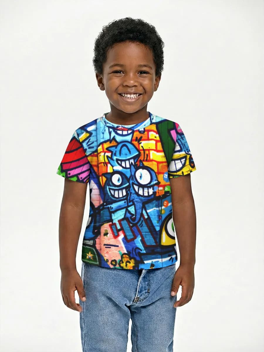 Basic Baumwoll-T-Shirt Jungen