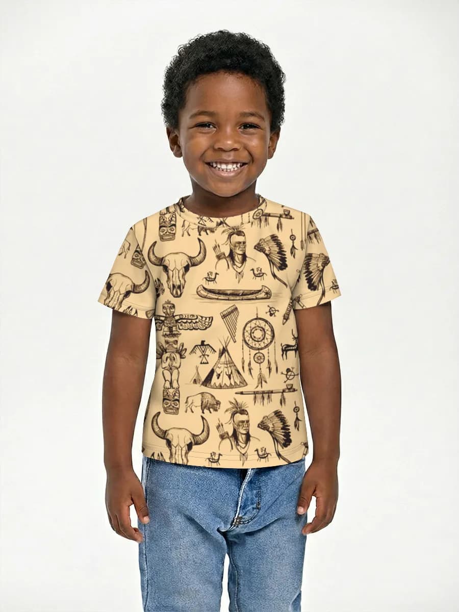 Boys' basic cotton T-shirt