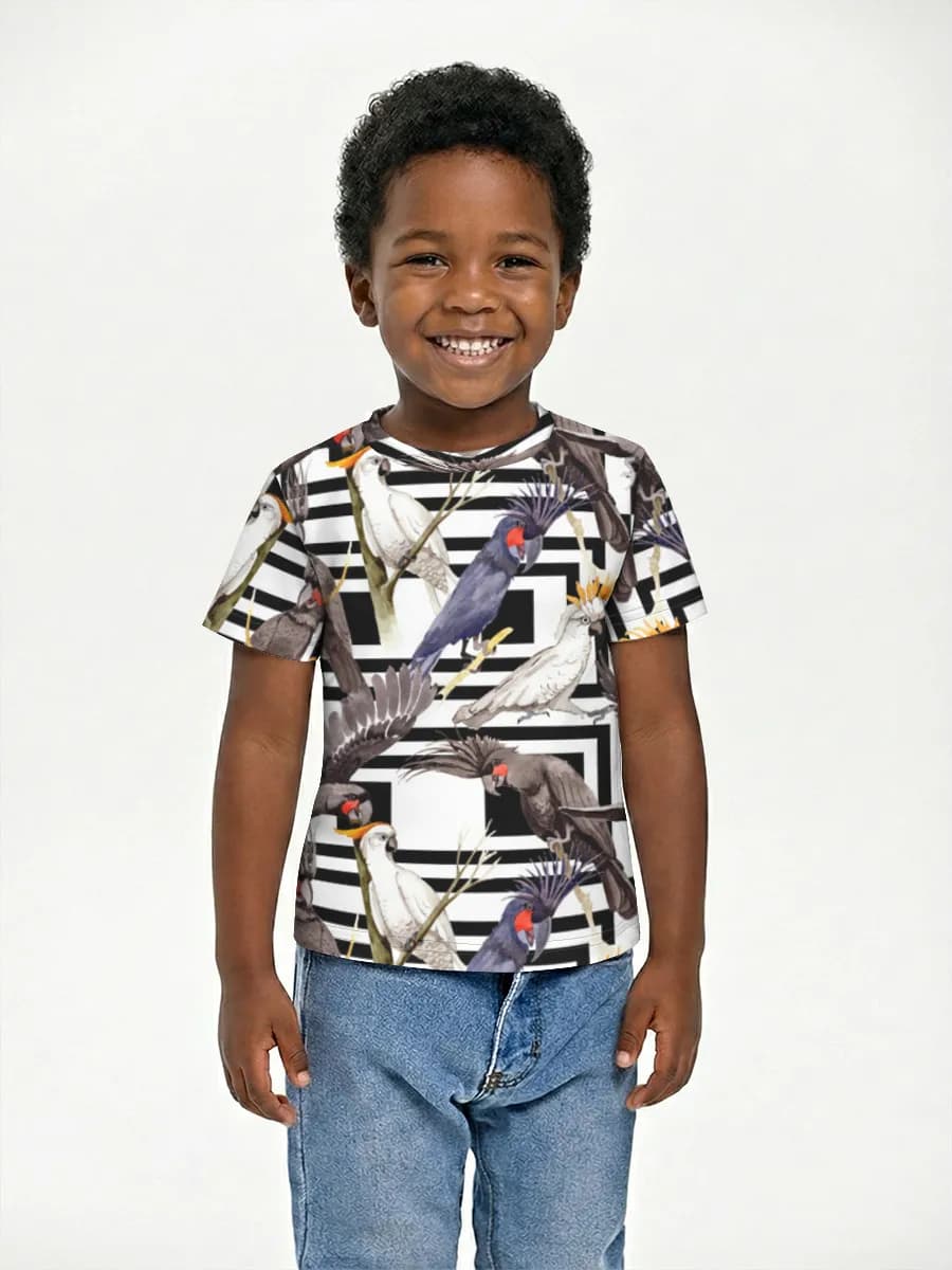 Boys' basic cotton T-shirt