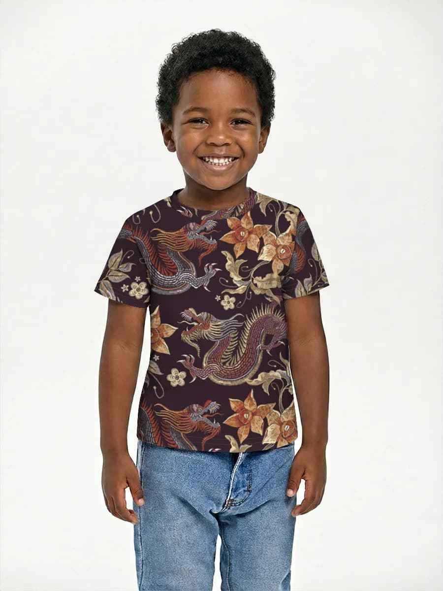 Basic Baumwoll-T-Shirt Jungen