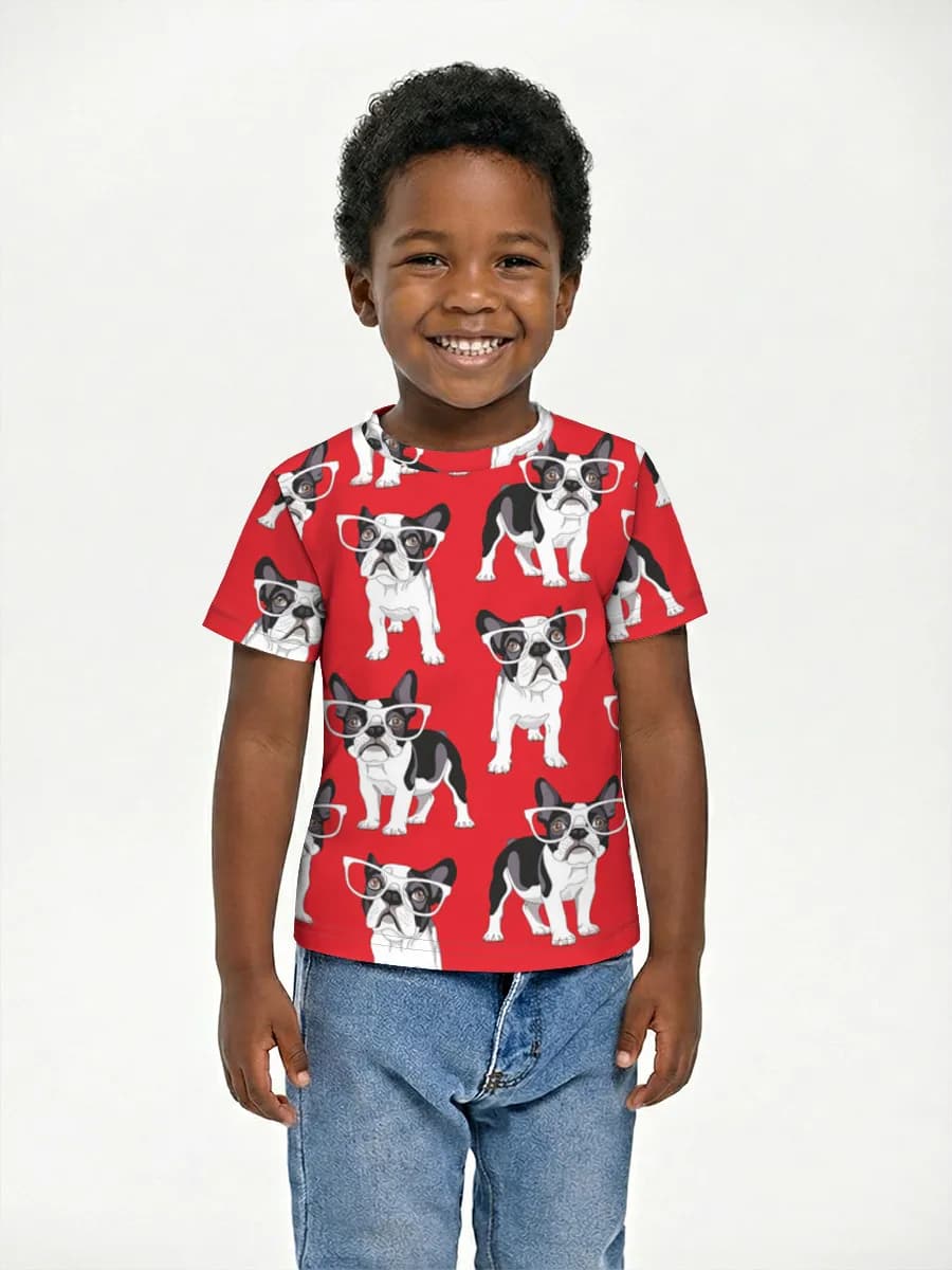 Boys' basic cotton T-shirt