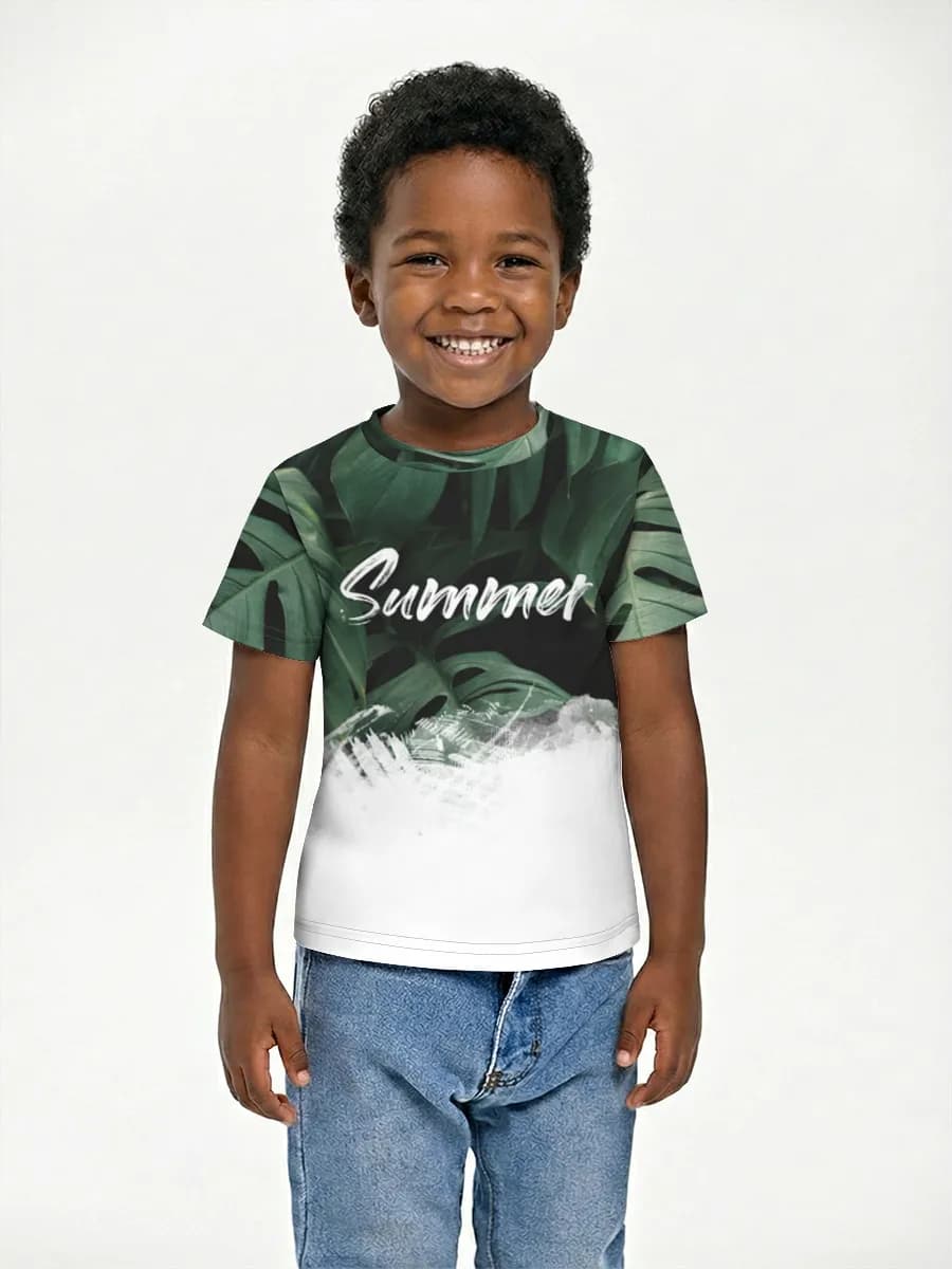 Basic Baumwoll-T-Shirt Jungen