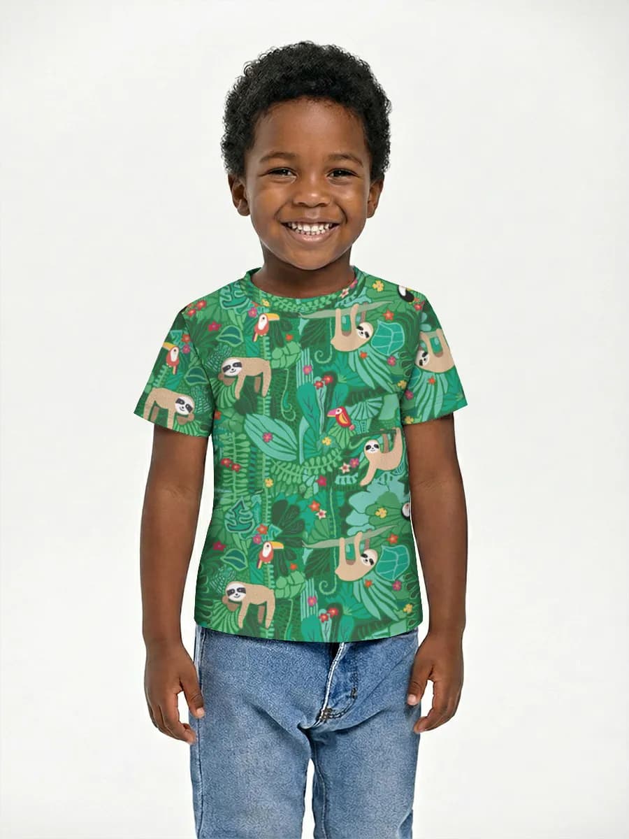 Basic Baumwoll-T-Shirt Jungen