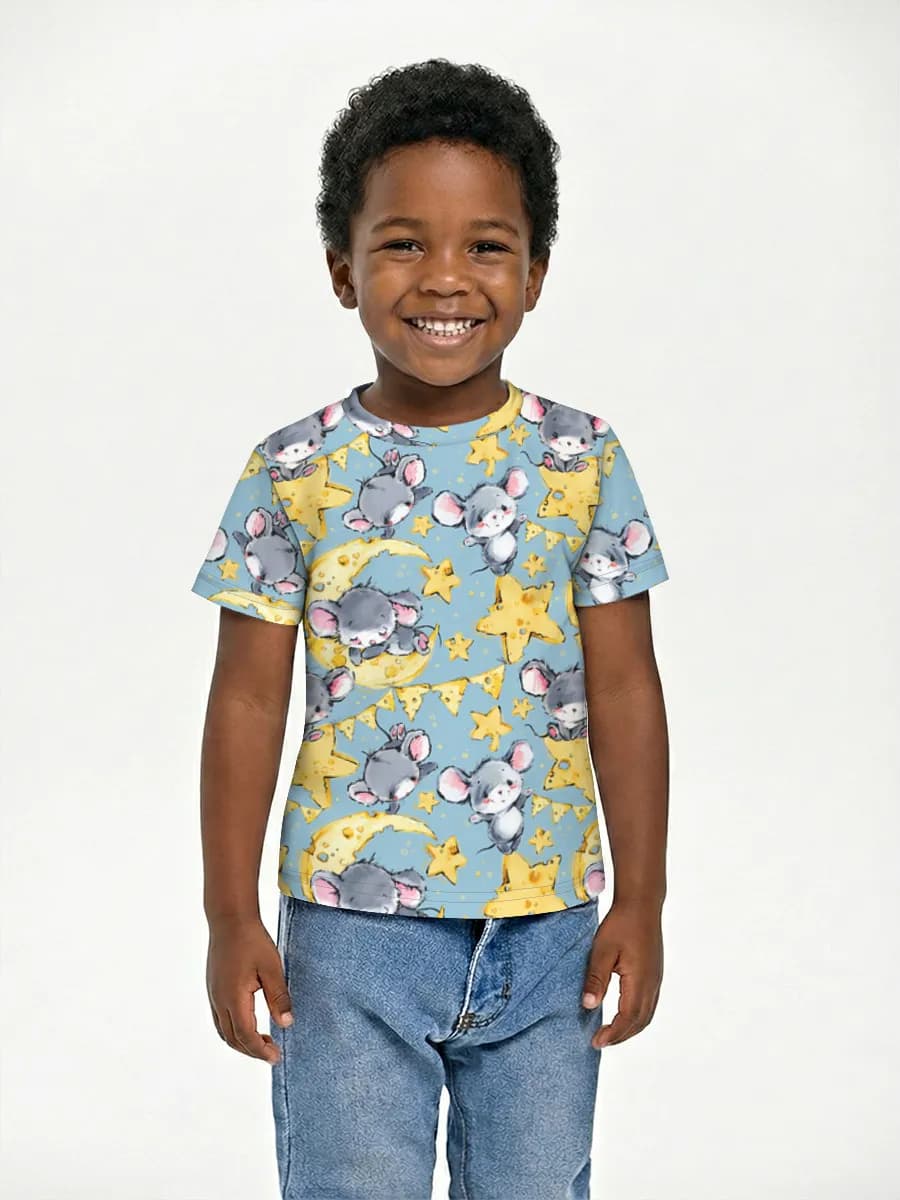 Boys' basic cotton T-shirt