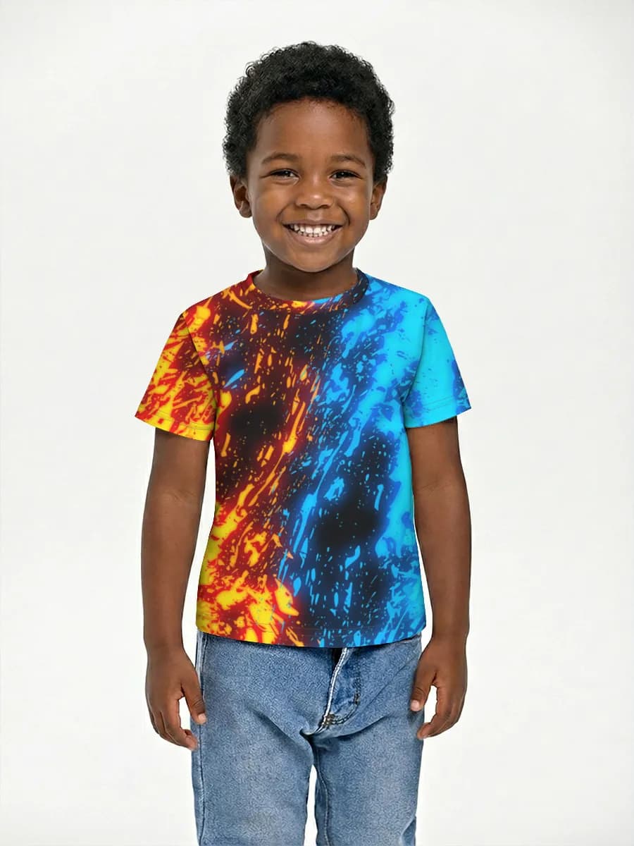 Basic Baumwoll-T-Shirt Jungen
