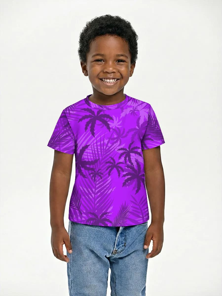 Boys' basic cotton T-shirt