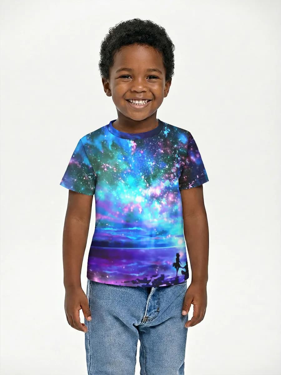 Boys' basic cotton T-shirt