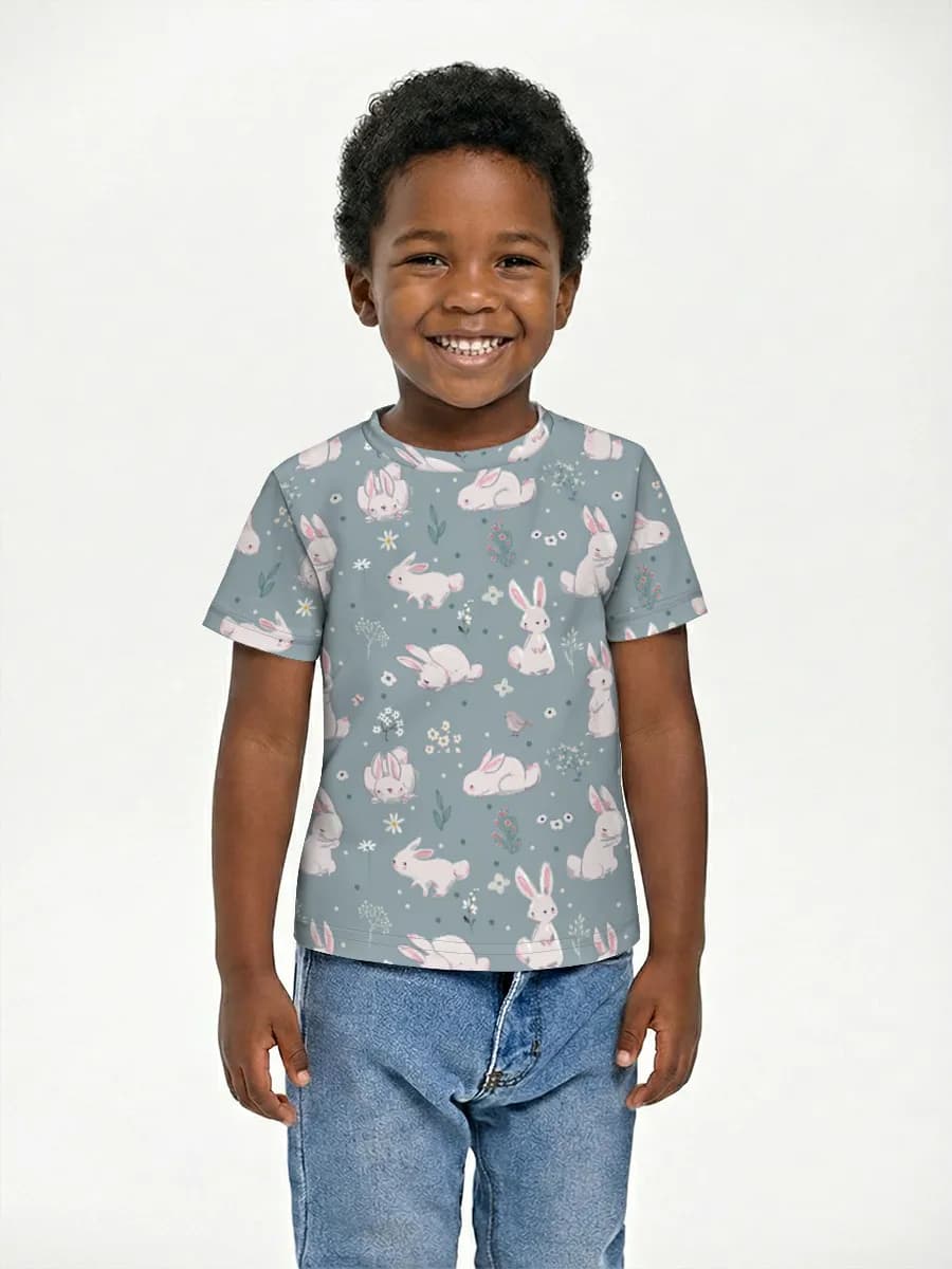 Basic Baumwoll-T-Shirt Jungen