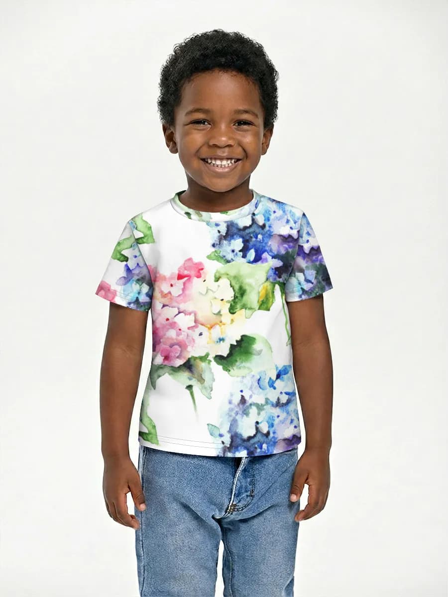 Boys' basic cotton T-shirt