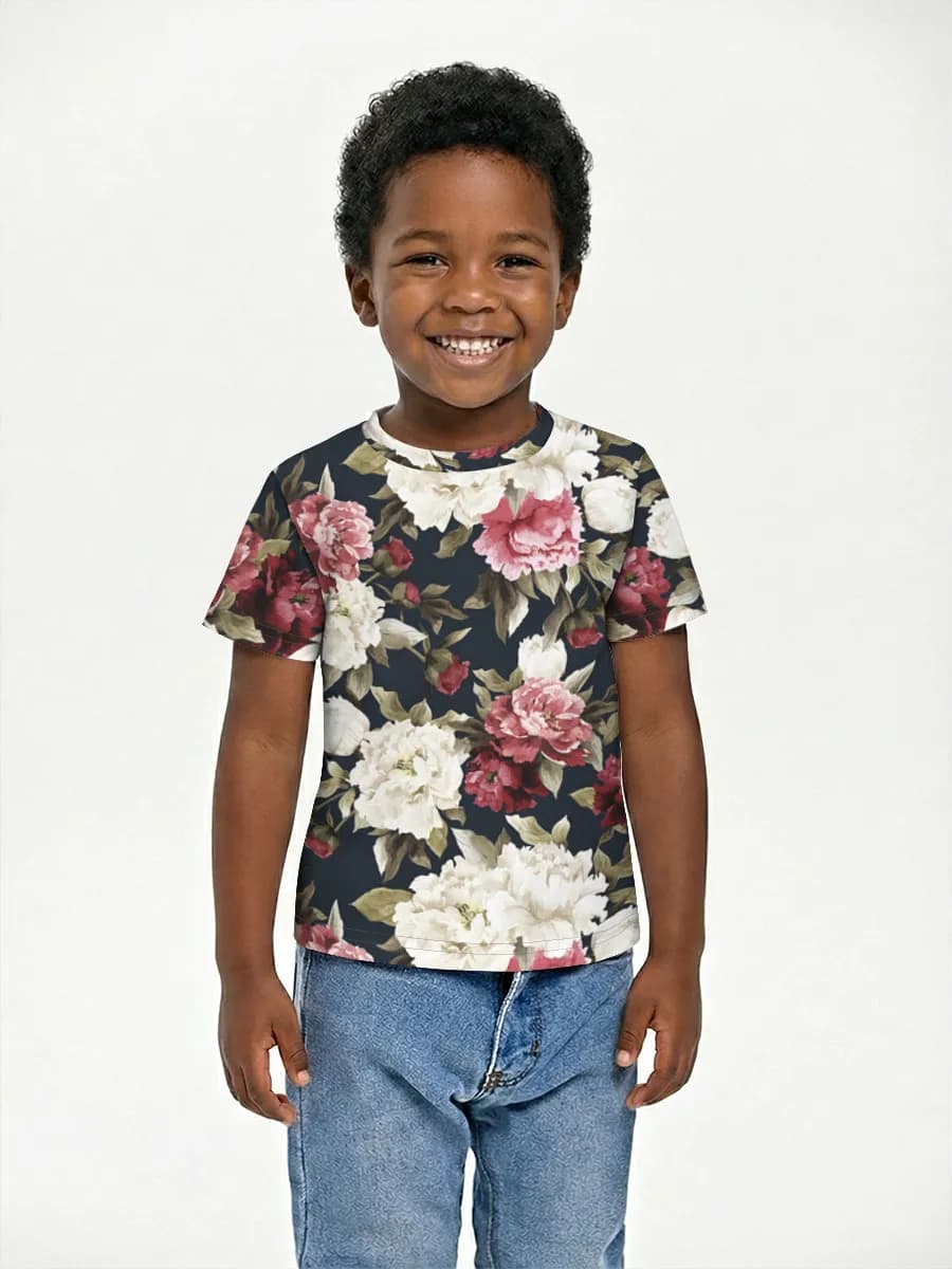 Basic Baumwoll-T-Shirt Jungen