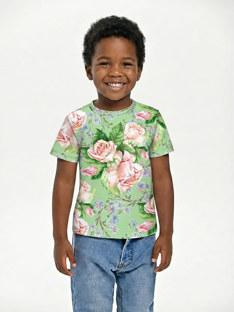 Boys' basic cotton T-shirt