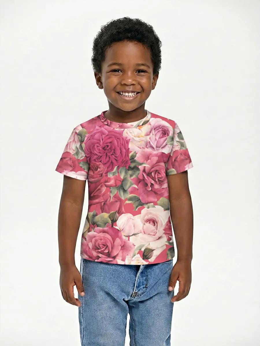 Boys' basic cotton T-shirt