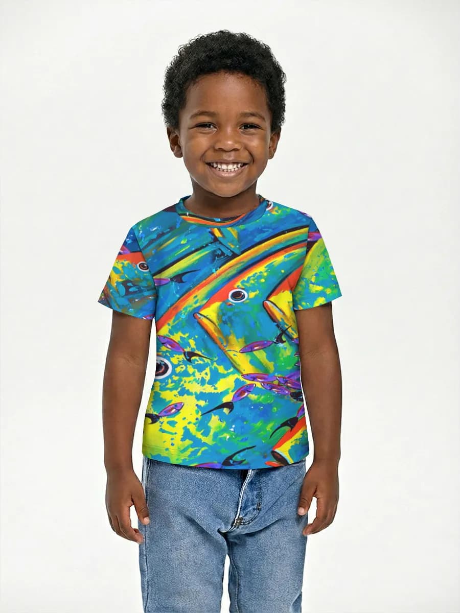 Boys' basic cotton T-shirt