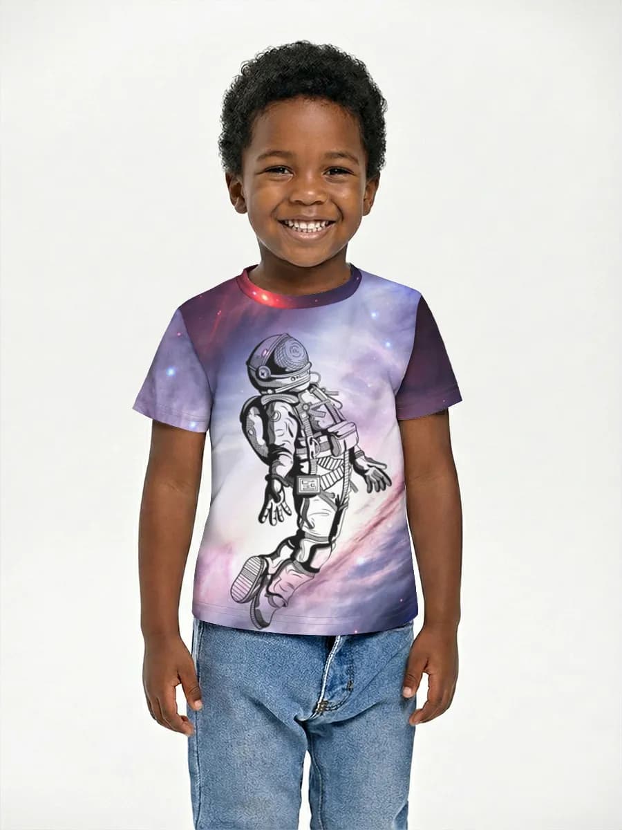 Boys' basic cotton T-shirt