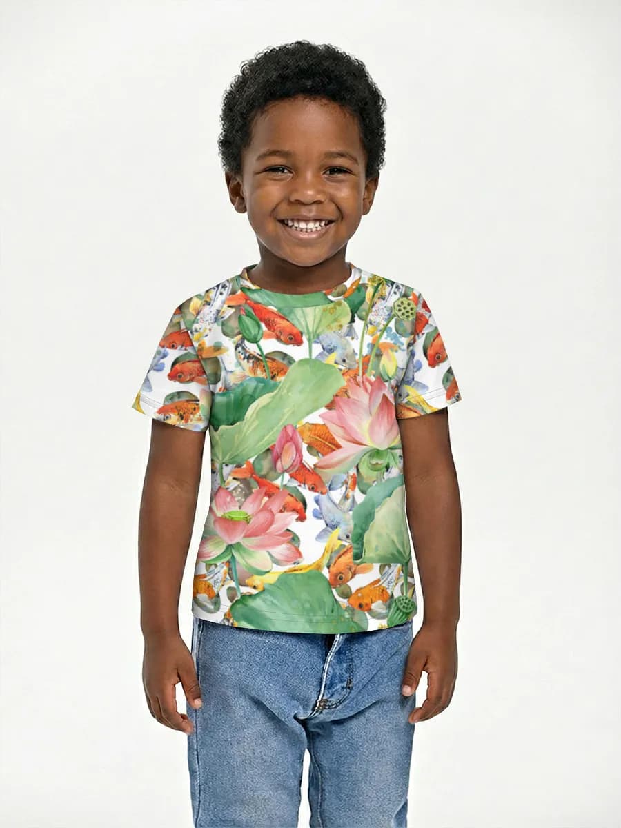 Boys' basic cotton T-shirt