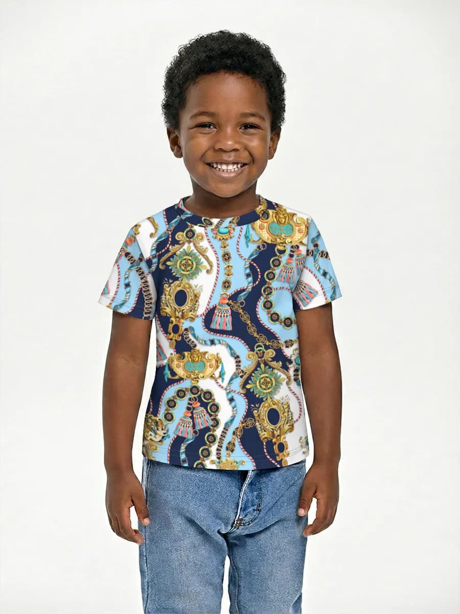 Boys' basic cotton T-shirt