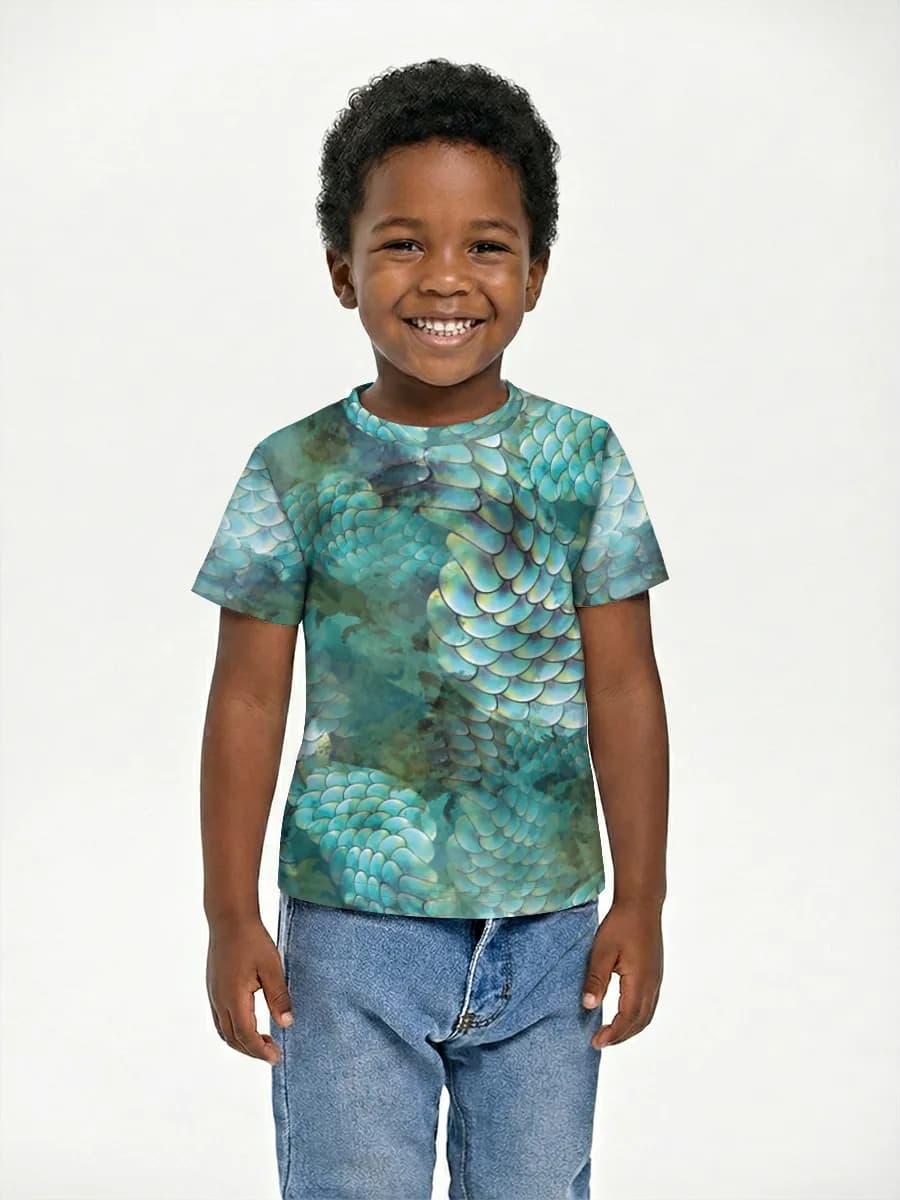 Basic Baumwoll-T-Shirt Jungen