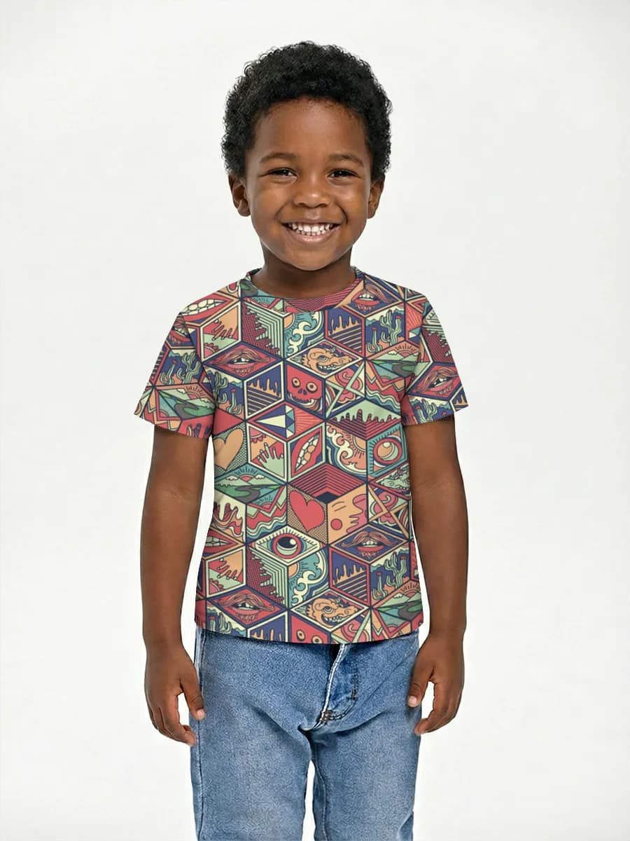 Boys' basic cotton T-shirt