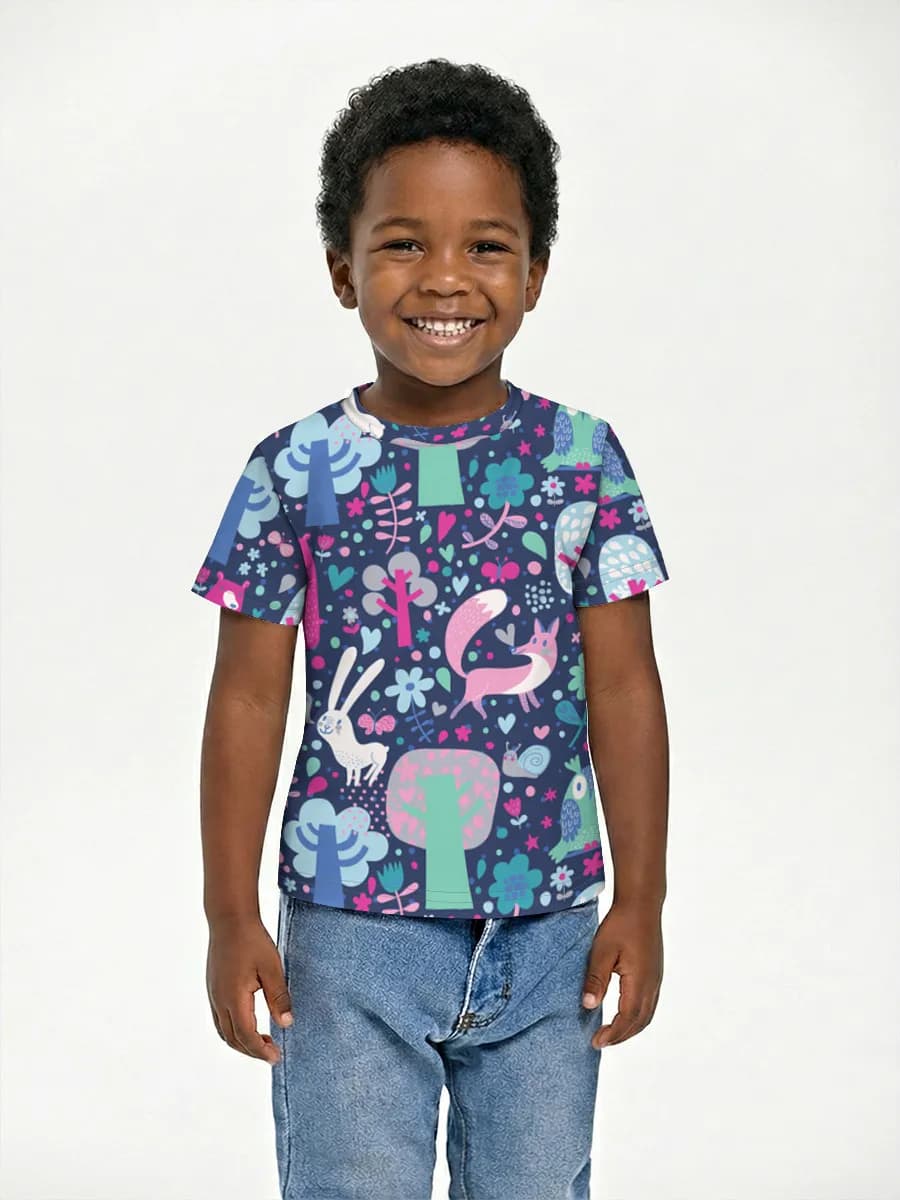 Basic Baumwoll-T-Shirt Jungen