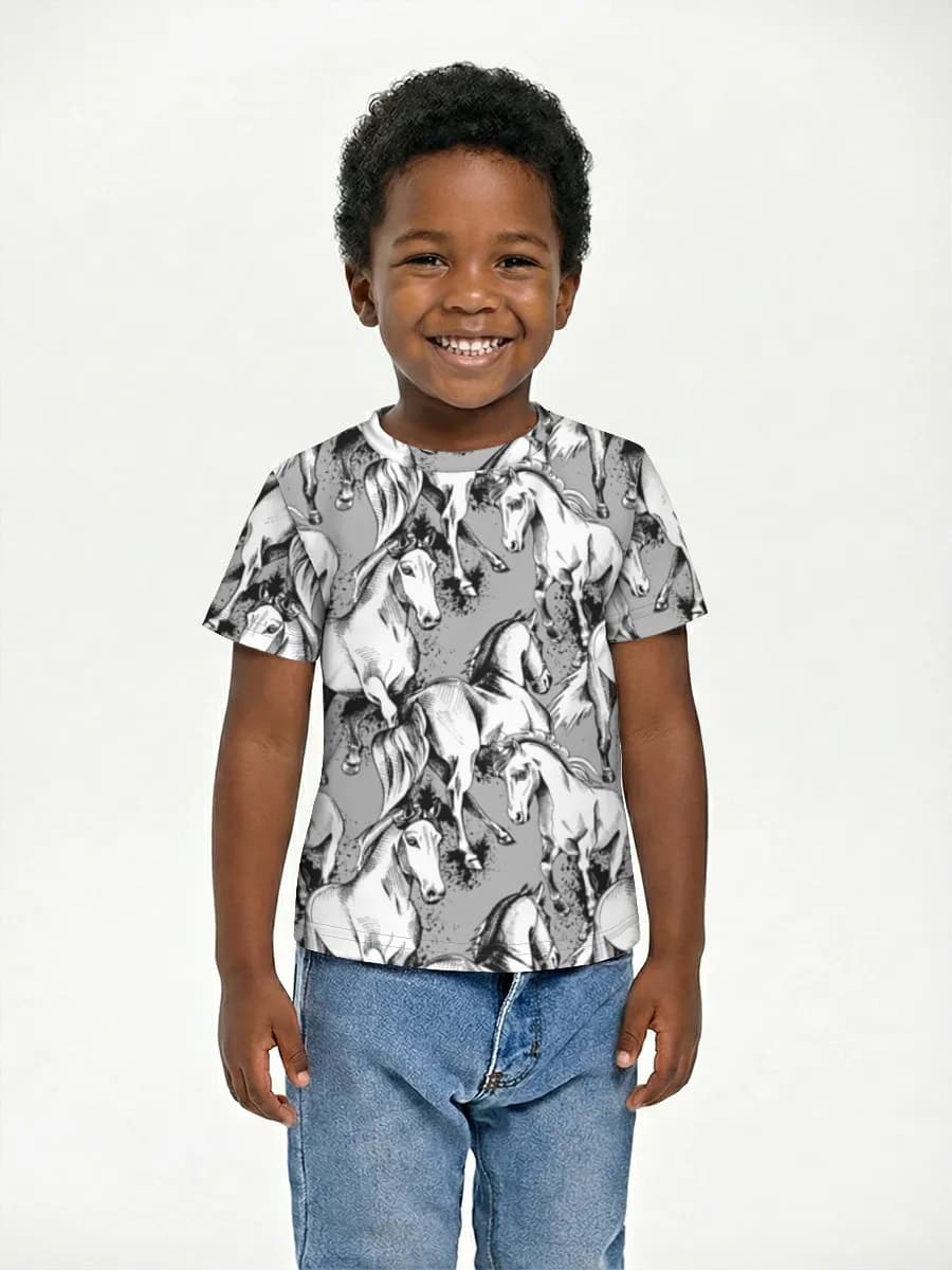 Basic Baumwoll-T-Shirt Jungen