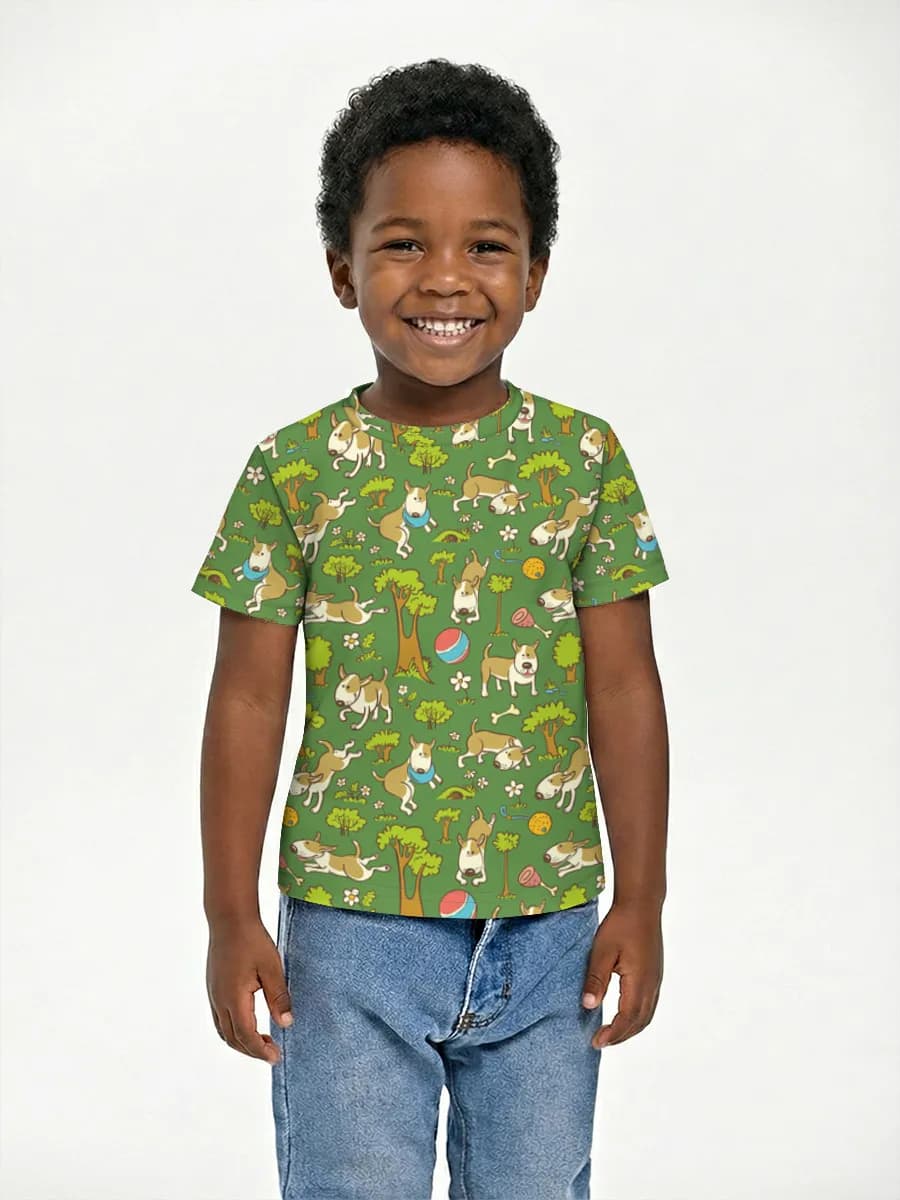 Boys' basic cotton T-shirt