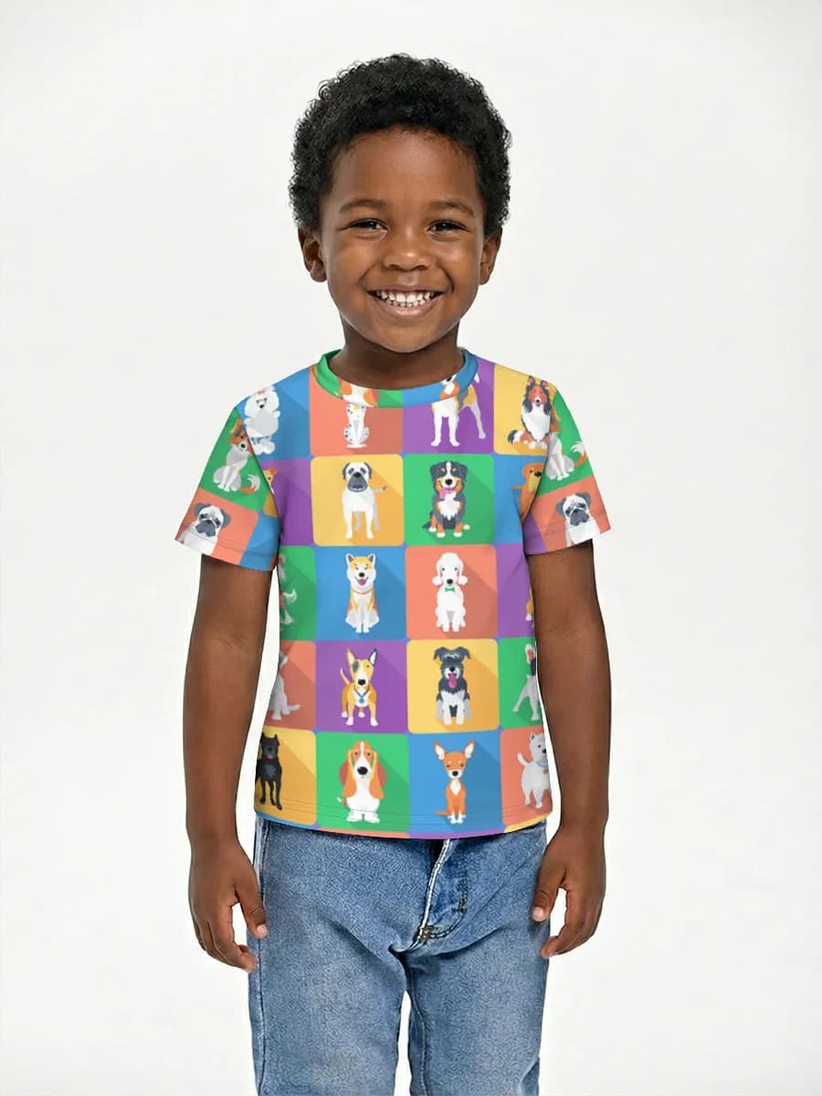 Boys' basic cotton T-shirt