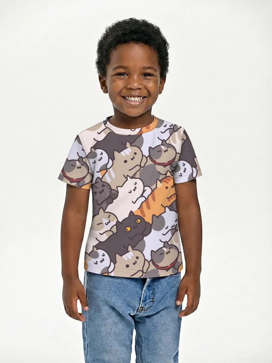 Camiseta Básica de Algodón Niño