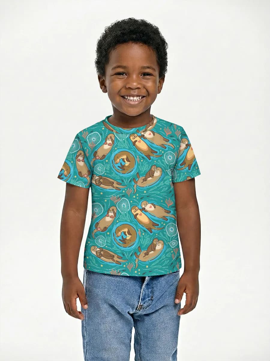Basic Baumwoll-T-Shirt Jungen