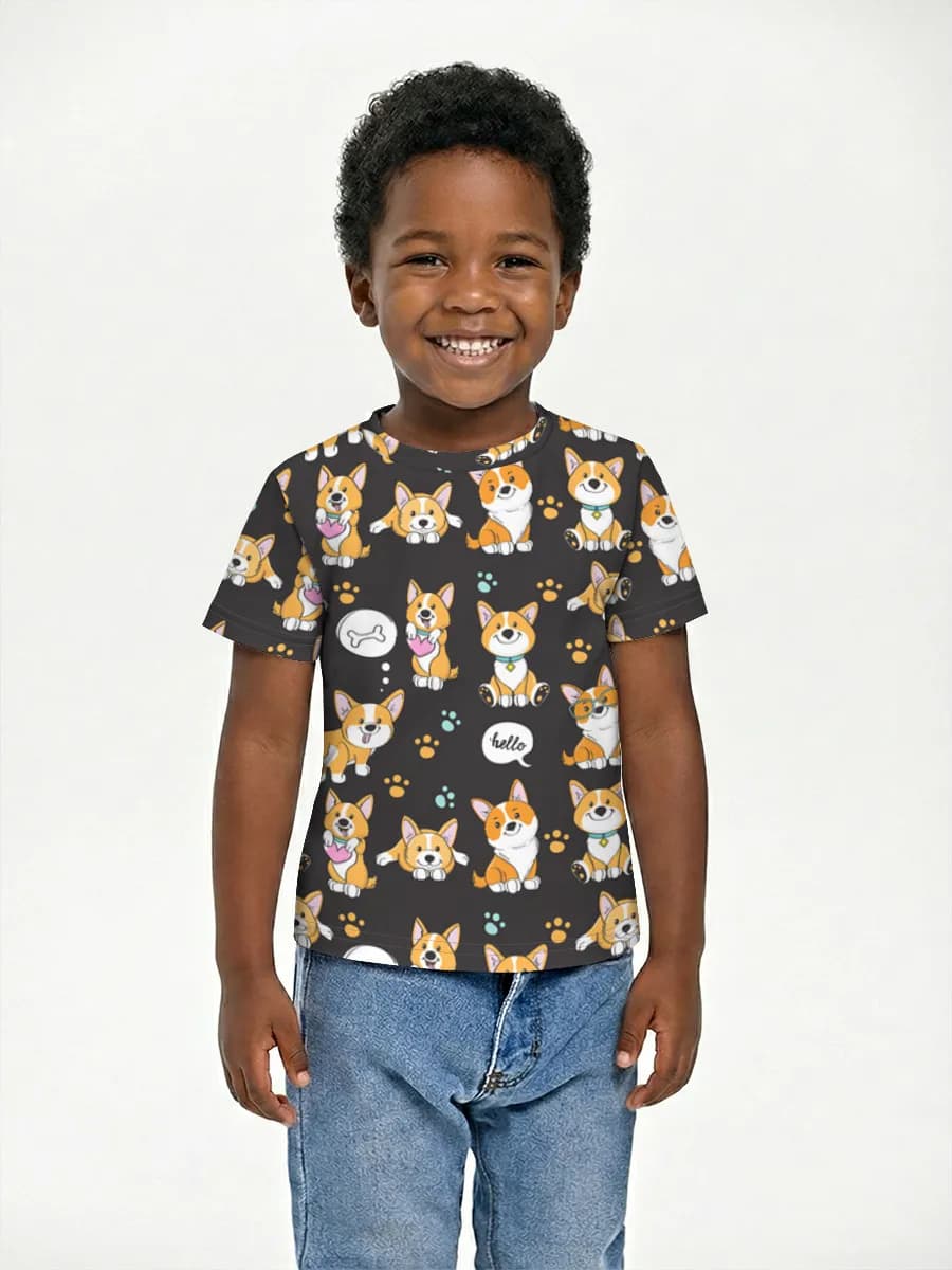 Boys' basic cotton T-shirt