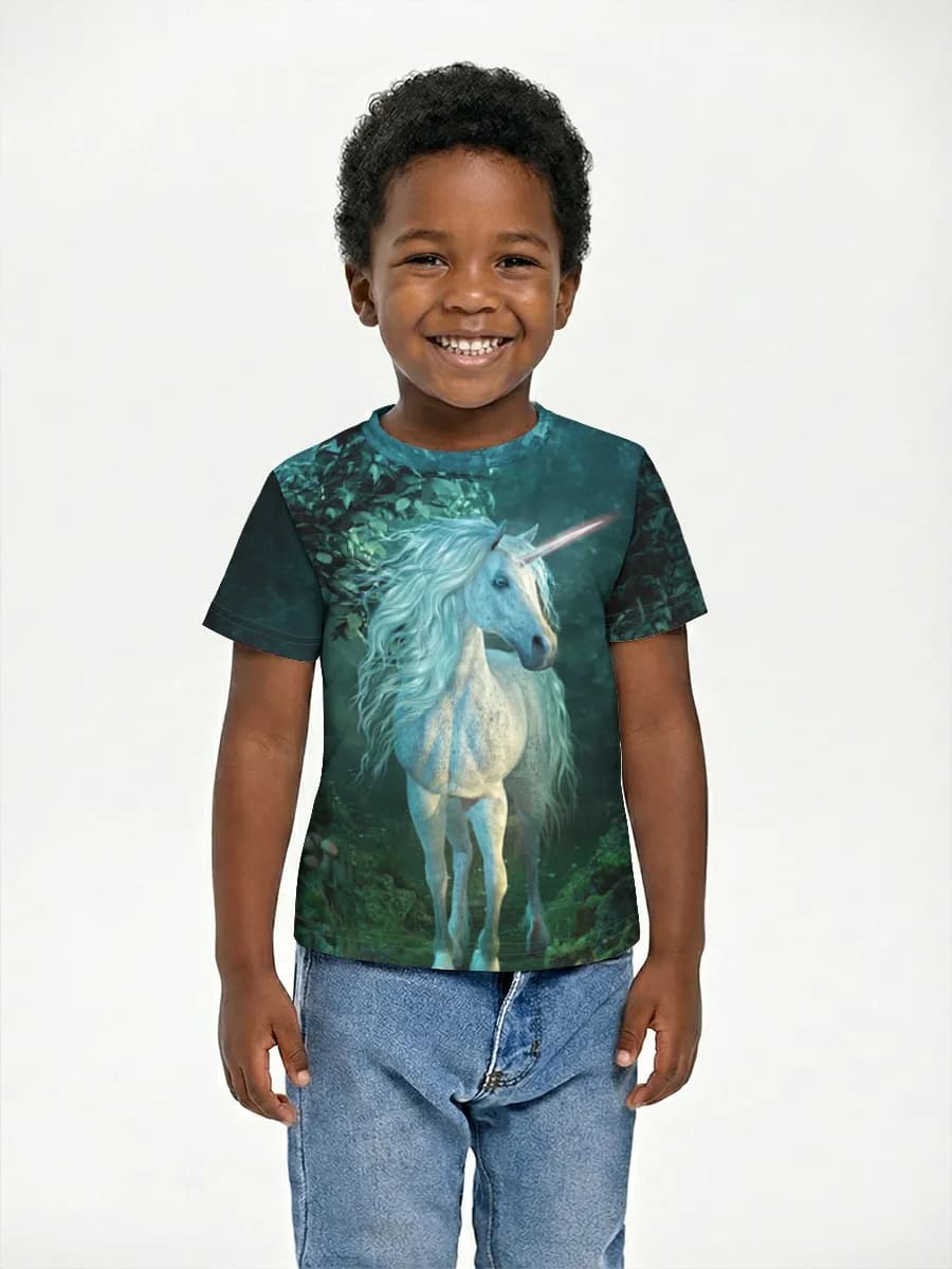 Boys' basic cotton T-shirt