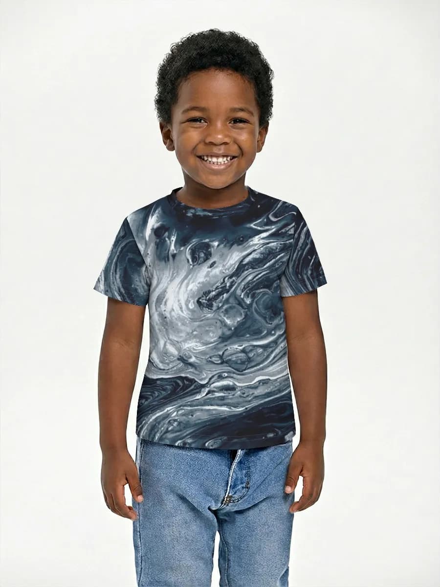 Basic Baumwoll-T-Shirt Jungen