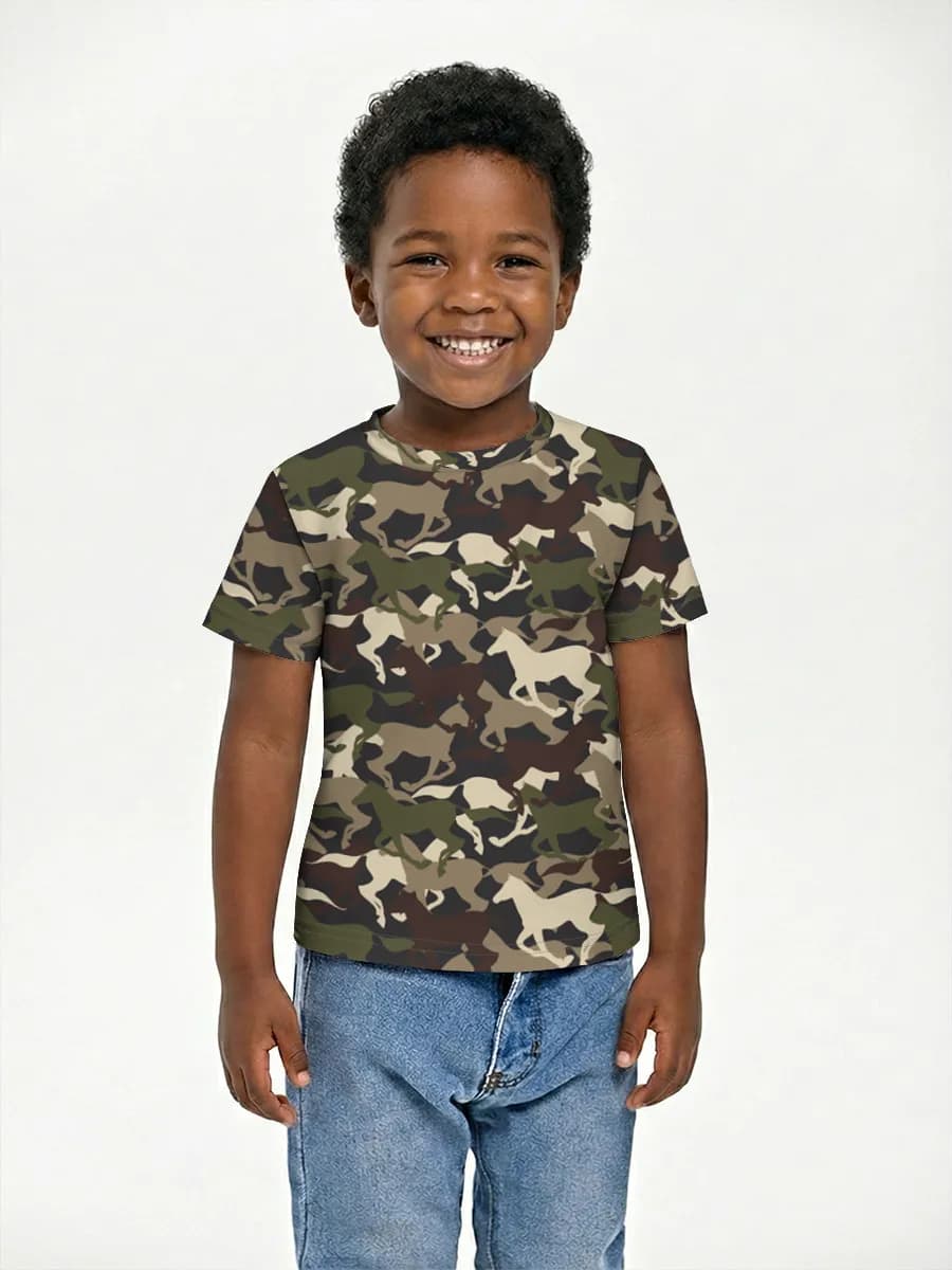 Basic Baumwoll-T-Shirt Jungen