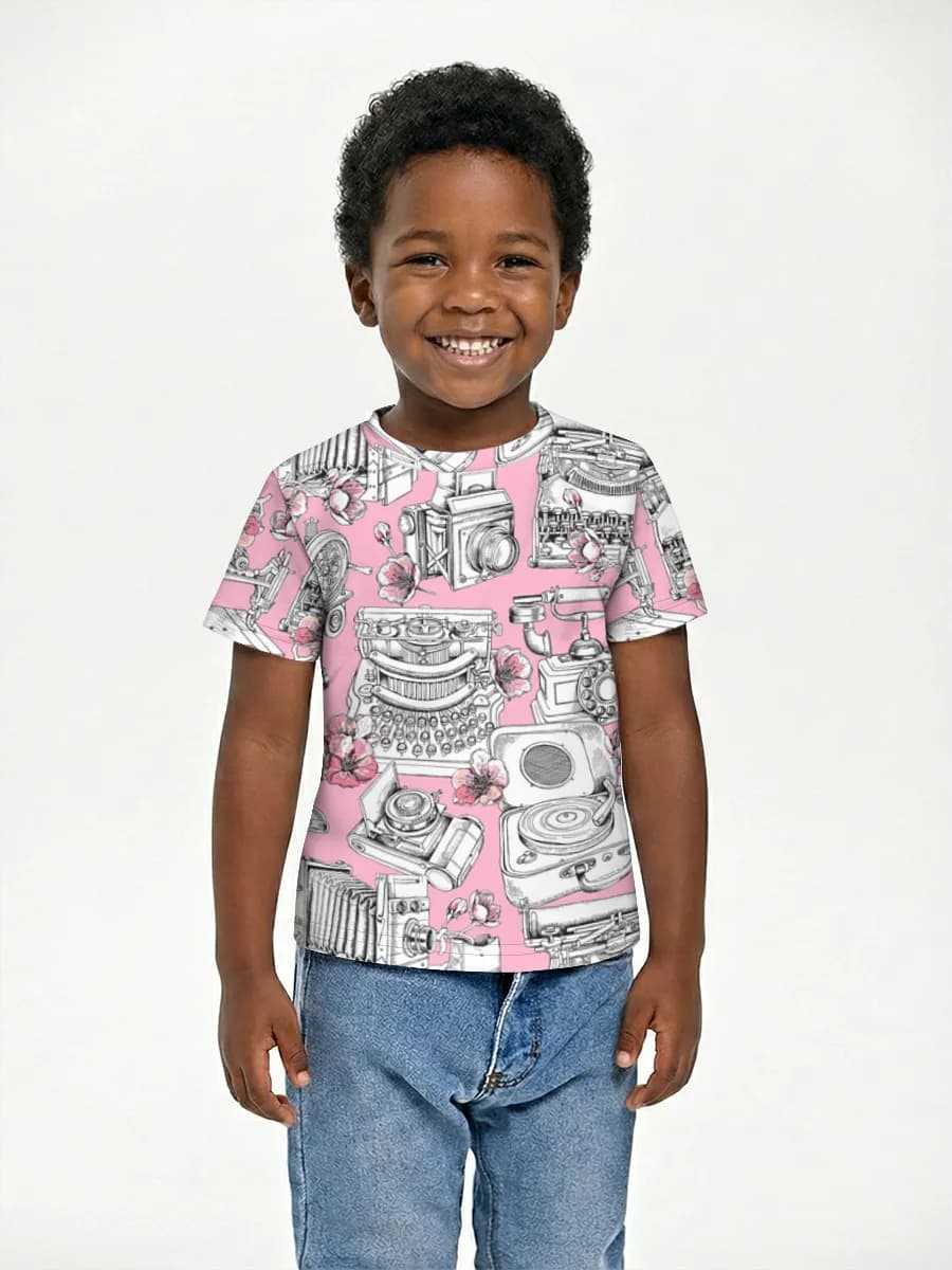 Boys' basic cotton T-shirt
