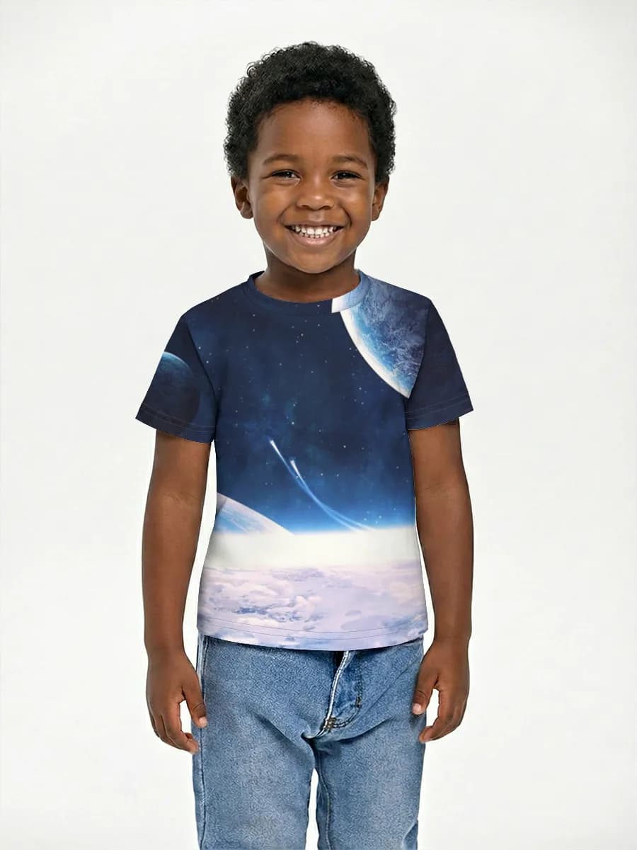 Boys' basic cotton T-shirt