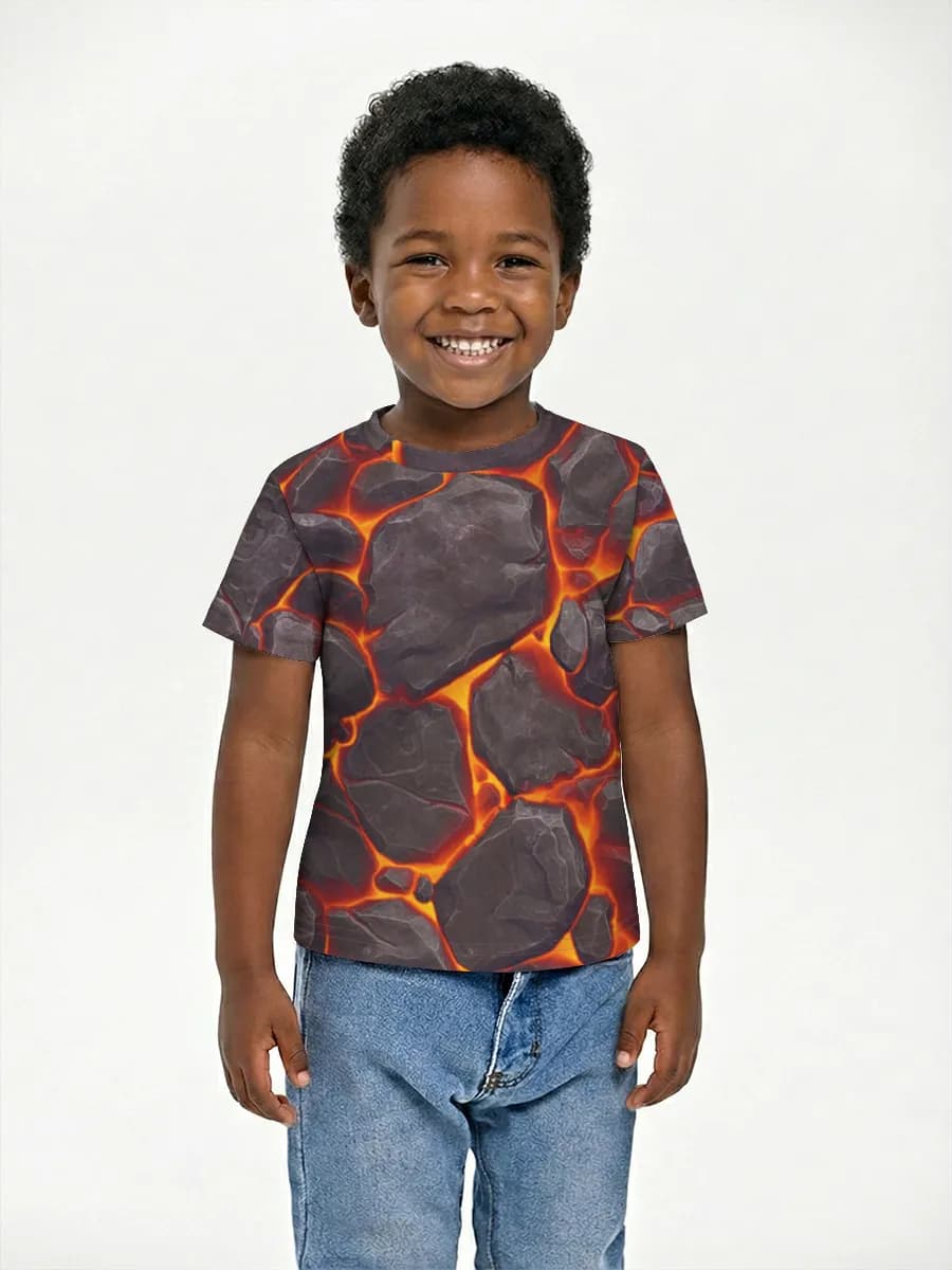 Basic Baumwoll-T-Shirt Jungen