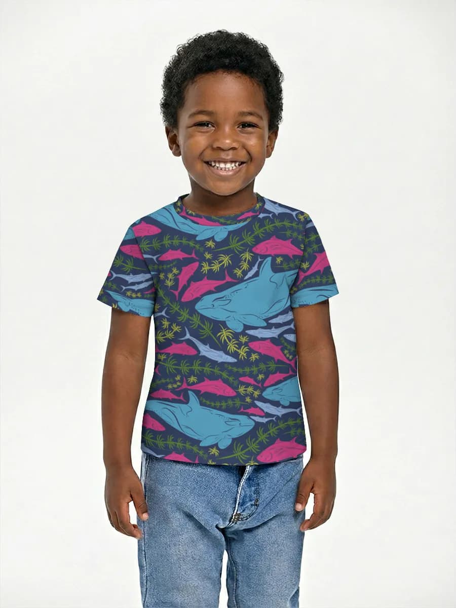 Basic Baumwoll-T-Shirt Jungen