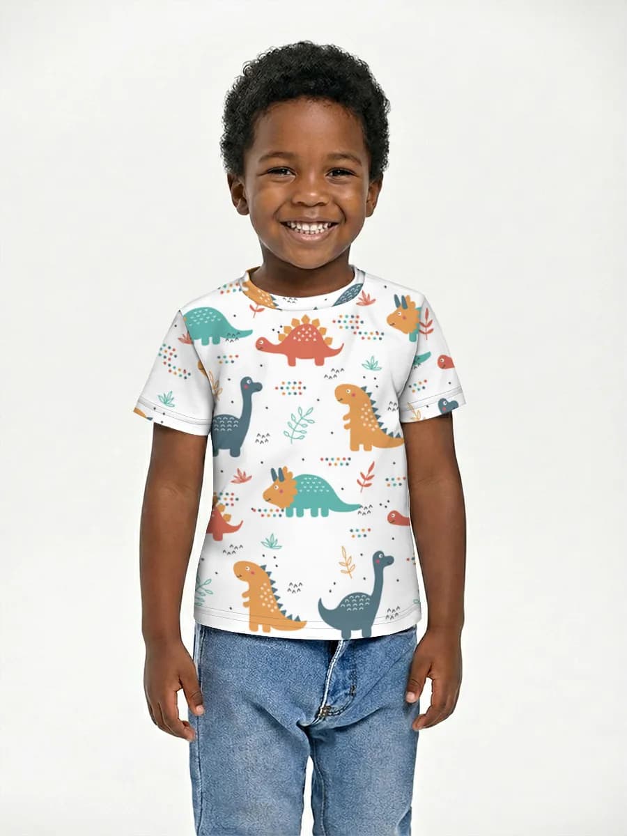 Boys' basic cotton T-shirt