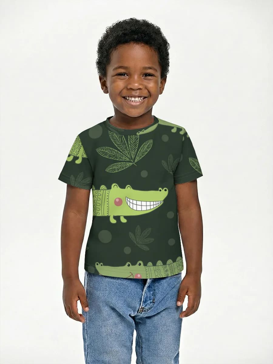 Boys' basic cotton T-shirt