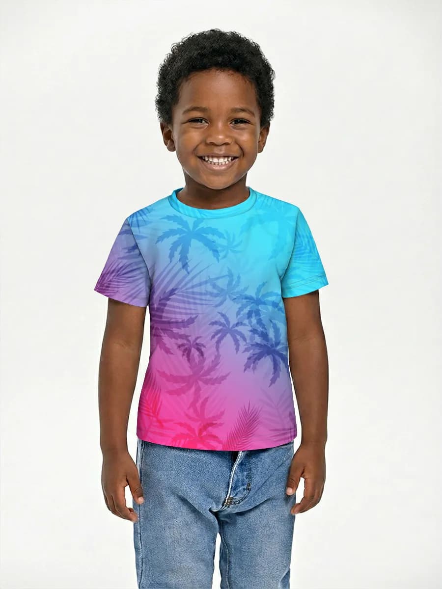 Boys' basic cotton T-shirt