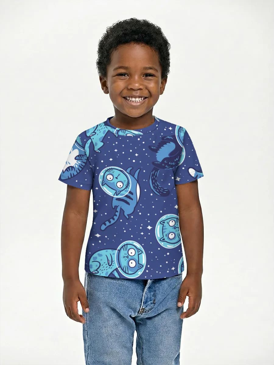 Boys' basic cotton T-shirt