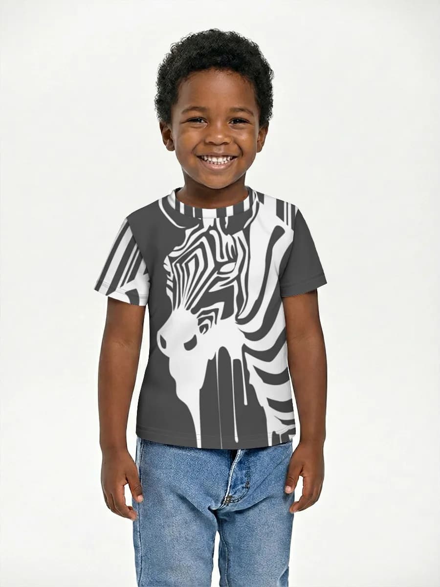 Boys' basic cotton T-shirt